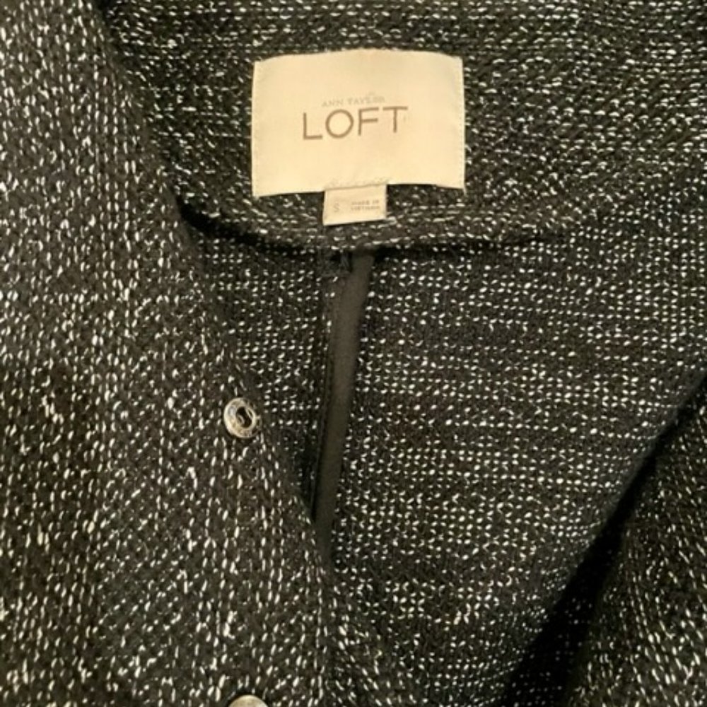 LOFT Asymmetrical Tweed Moto Jacket - Picture 3 of 5